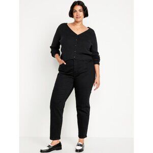 Old Navy Jeans OG Straight High Rise Black Denim